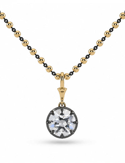 Round Cut Lab Diamond Ball Chain Necklace