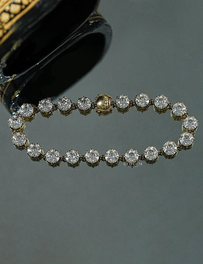 Old European Cut Diamond Tennis Bracelet