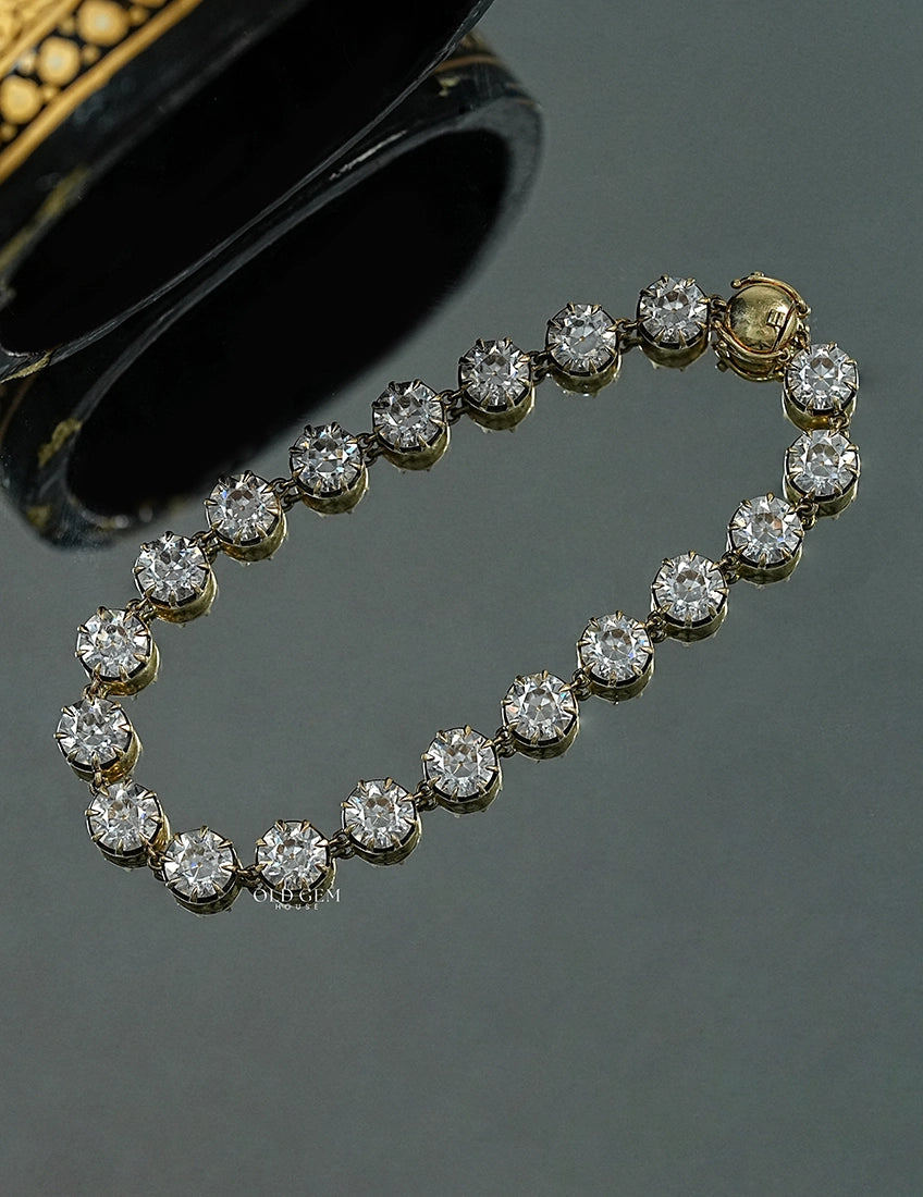 Old European Cut Diamond Tennis Bracelet