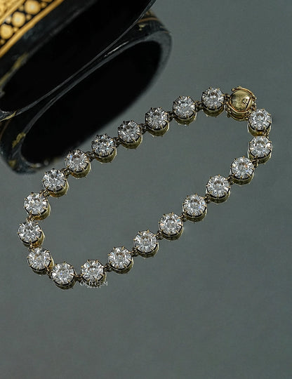 Old European Cut Diamond Tennis Bracelet