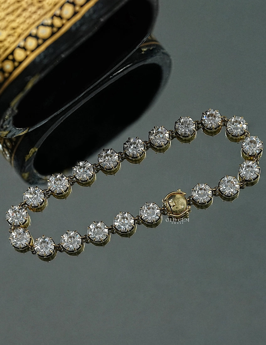 Old European Cut Diamond Tennis Bracelet