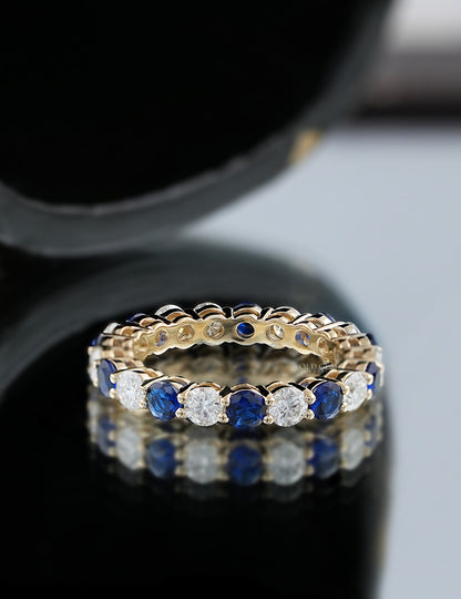 Sapphire Gemstone Eternity Band