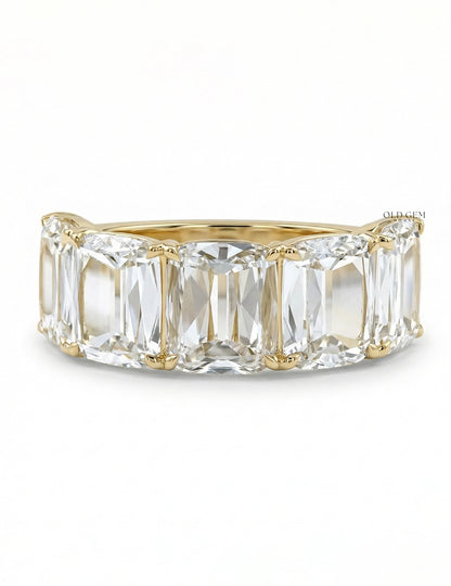 Shallow Ashoka Cut Five Stone Band - Georgian Era Wedding Band