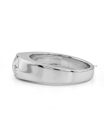 Shield Cut Lab Diamond Men`s Wedding Band Men's Jewelry
