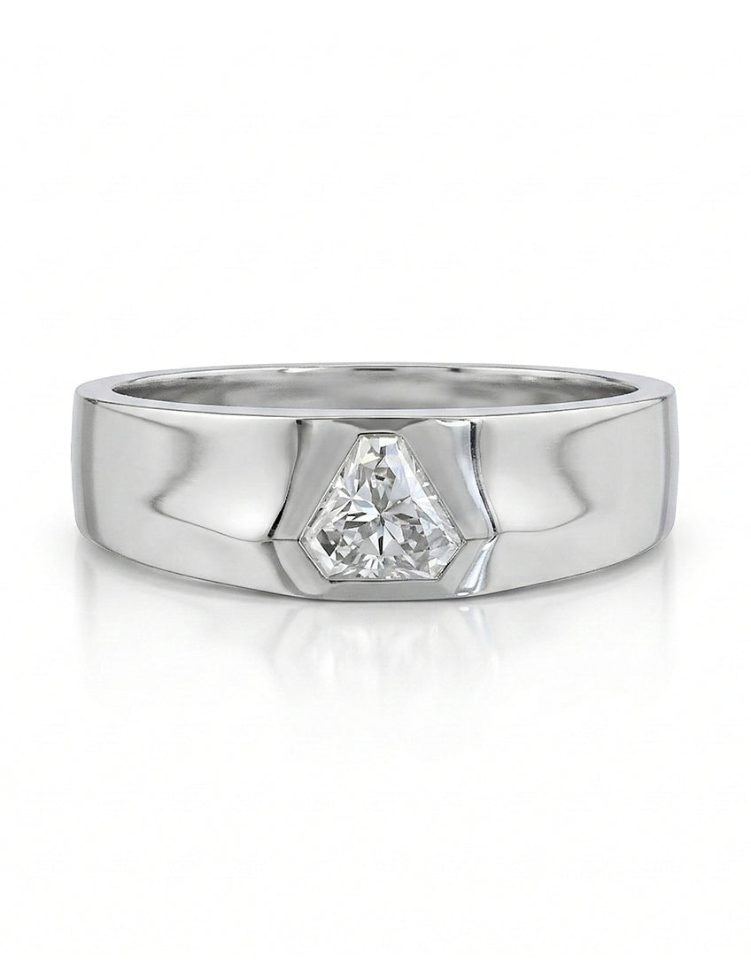 Shield Cut Lab Diamond Men`s Wedding Band Men's Jewelry