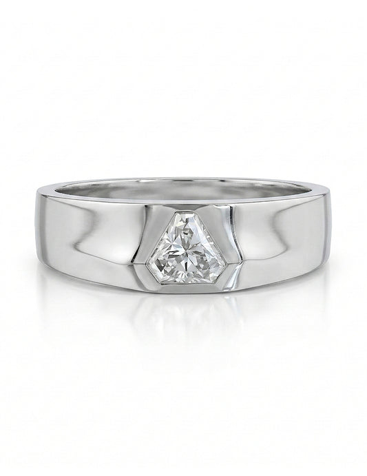 Shield Cut Lab Diamond Men`s Wedding Band Men's Jewelry