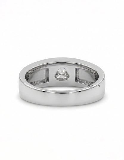 Shield Cut Lab Diamond Men`s Wedding Band Men's Jewelry