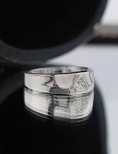 Shield Cut Diamond Men's Ring