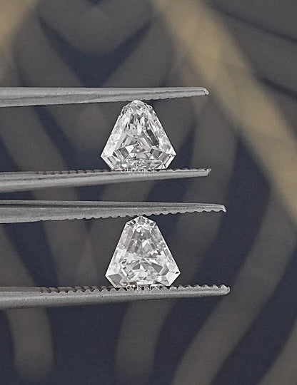 Shield Cut Lab Grown Loose Diamond Matching Pair