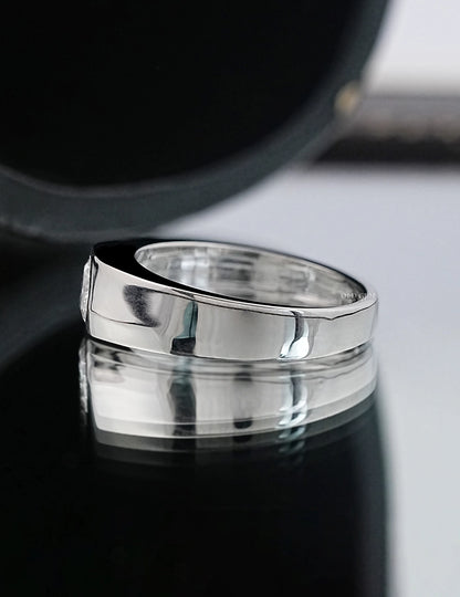 Shield Cut Diamond Men's Ring