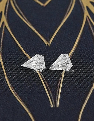 Shield Cut Lab Grown Loose Diamond Pair