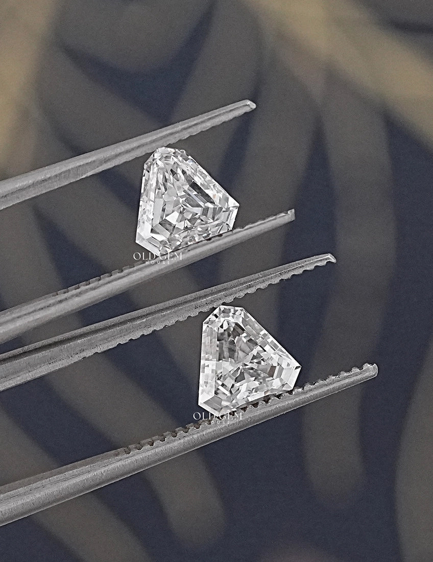 Shield Cut Lab Grown Loose Diamond Matching Pair