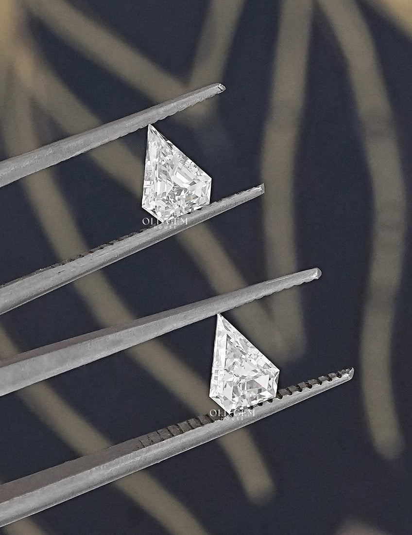 Shield Cut Lab Grown Diamond Pair