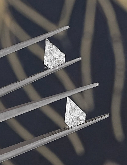 Shield Cut Lab Grown Diamond Pair