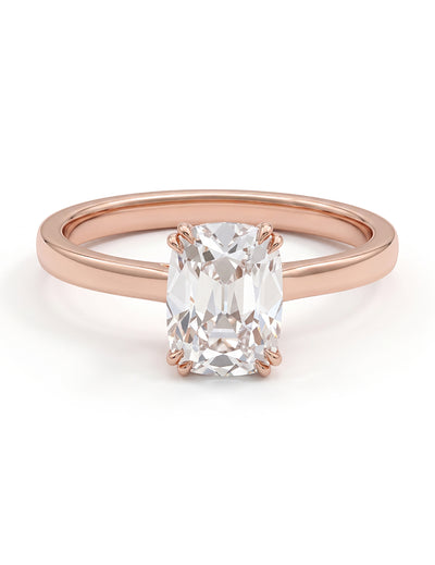 Retro Old Mine Cut Cushion Lab Grown Diamond Ring