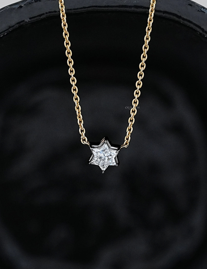 Star Cut Lab Diamond Pendant