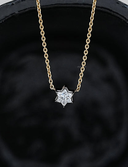 Star Cut Lab Diamond Pendant