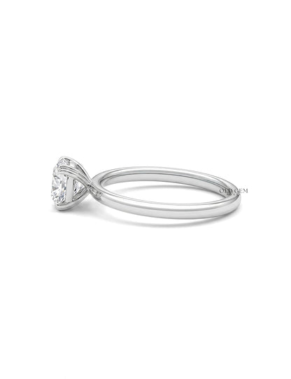 Old Mine Square Cushion Lab Diamond Solitaire Ring Engagement Ring