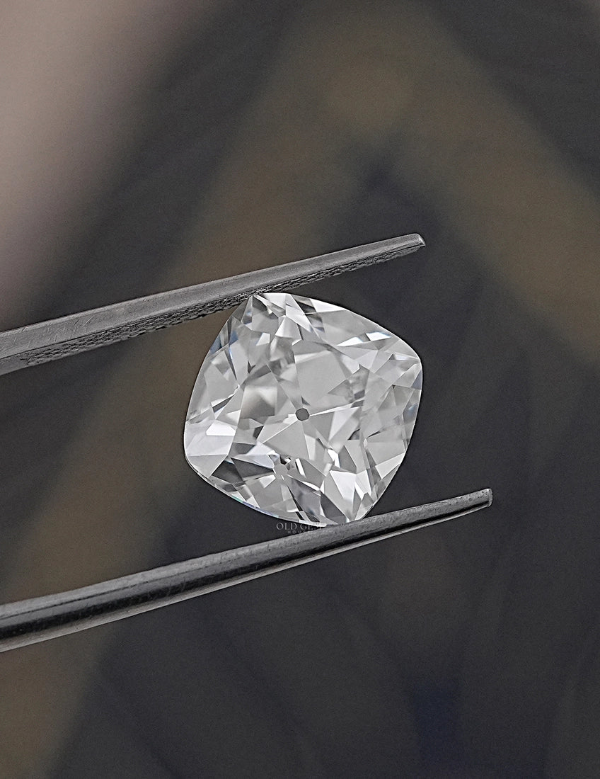 Square-shape Old Mine Cushion Lab Diamond -- 4.85 Ct Lab Grown Diamond