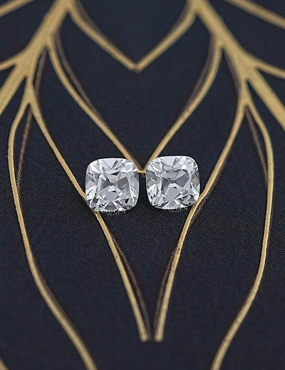 Square Old Mine Cushion Lab Loose Matching Pair