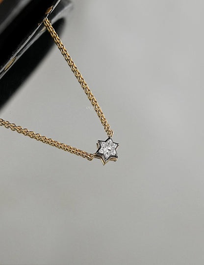 Star Cut Lab Diamond Pendant