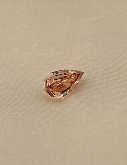 Step Cut Pear Lab Loose Champagne Diamond Lab Grown Diamond