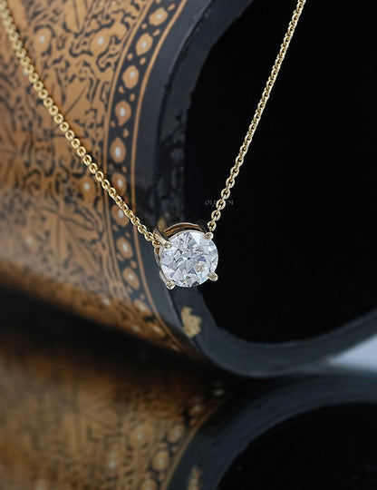 Solitaire Old European Round Cut Pendant