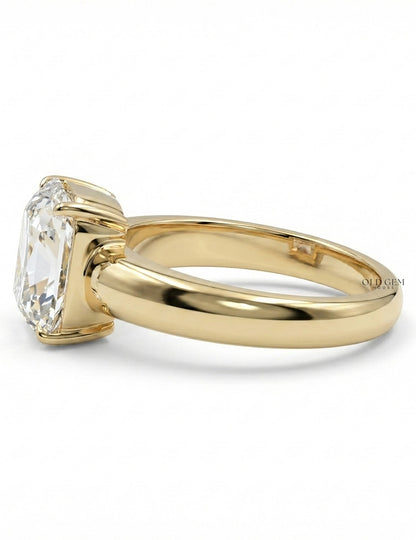 Old Mine Cut Thick Band Ring Men's Jewelry