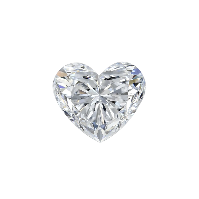Polished heart-cut diamond