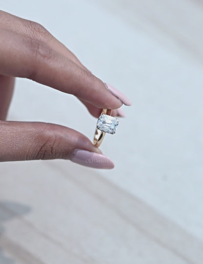 Old Mine Cushion Solitaire Ring