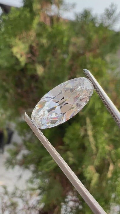 Old Mine Moval Lab diamond -- 3.10 Ct