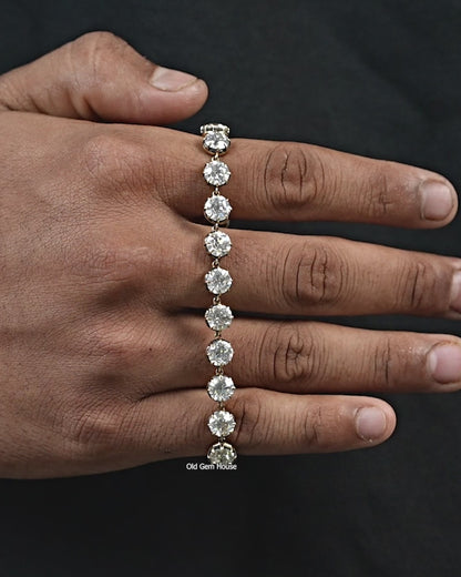 Old European Cut Diamond Tennis Bracelet