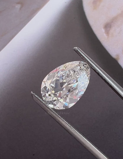 Old Mine Pear Lab Diamond -- 2.10 Ct