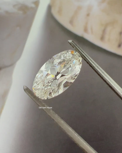 Old Mine Moval Cut Lab Grown Diamond